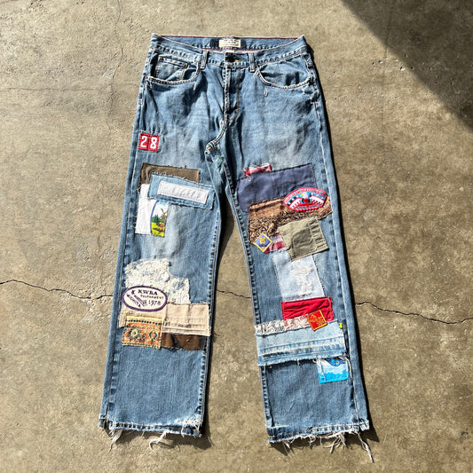 Mended Patchwork Denim