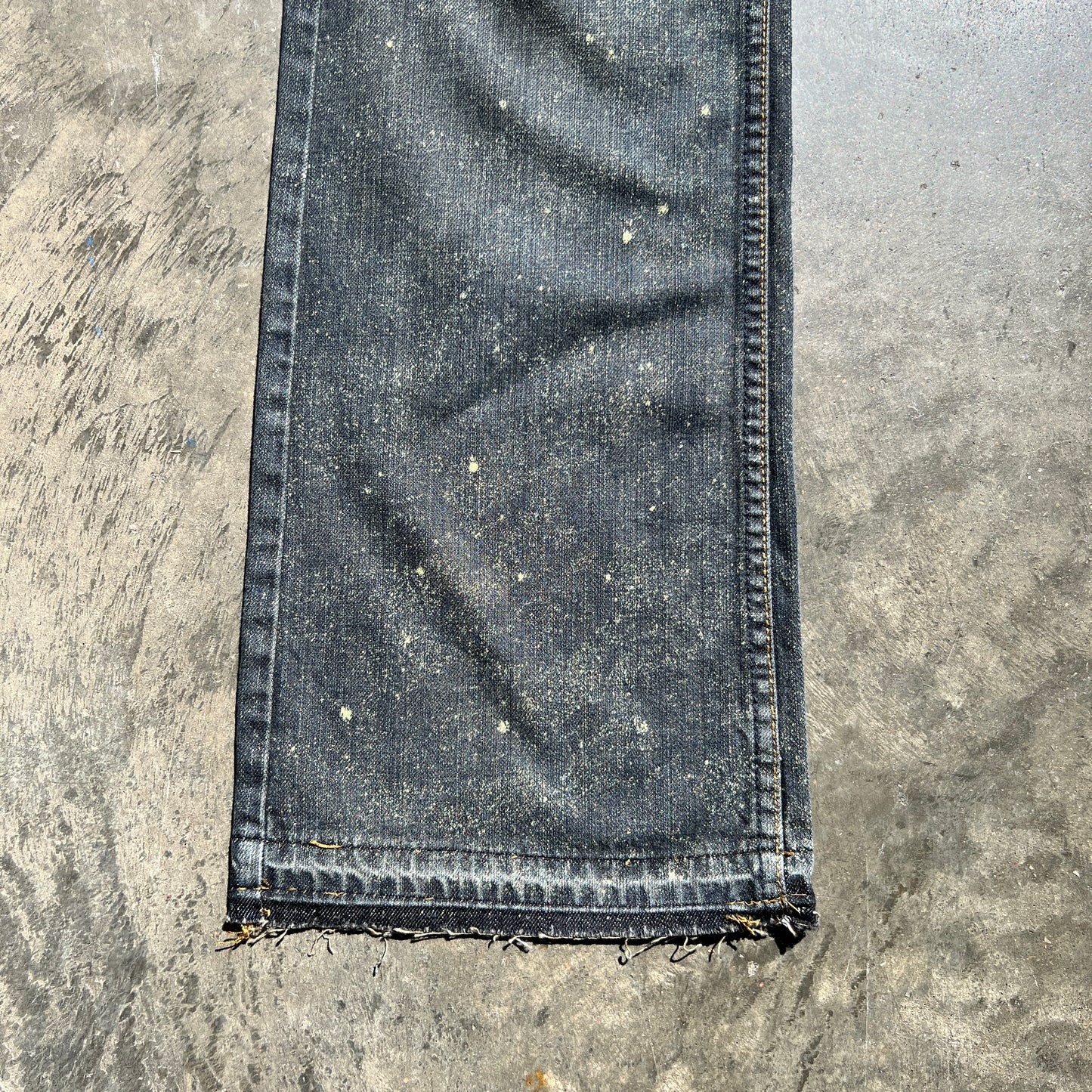 Stenciled Bulldog Bootcut Denim