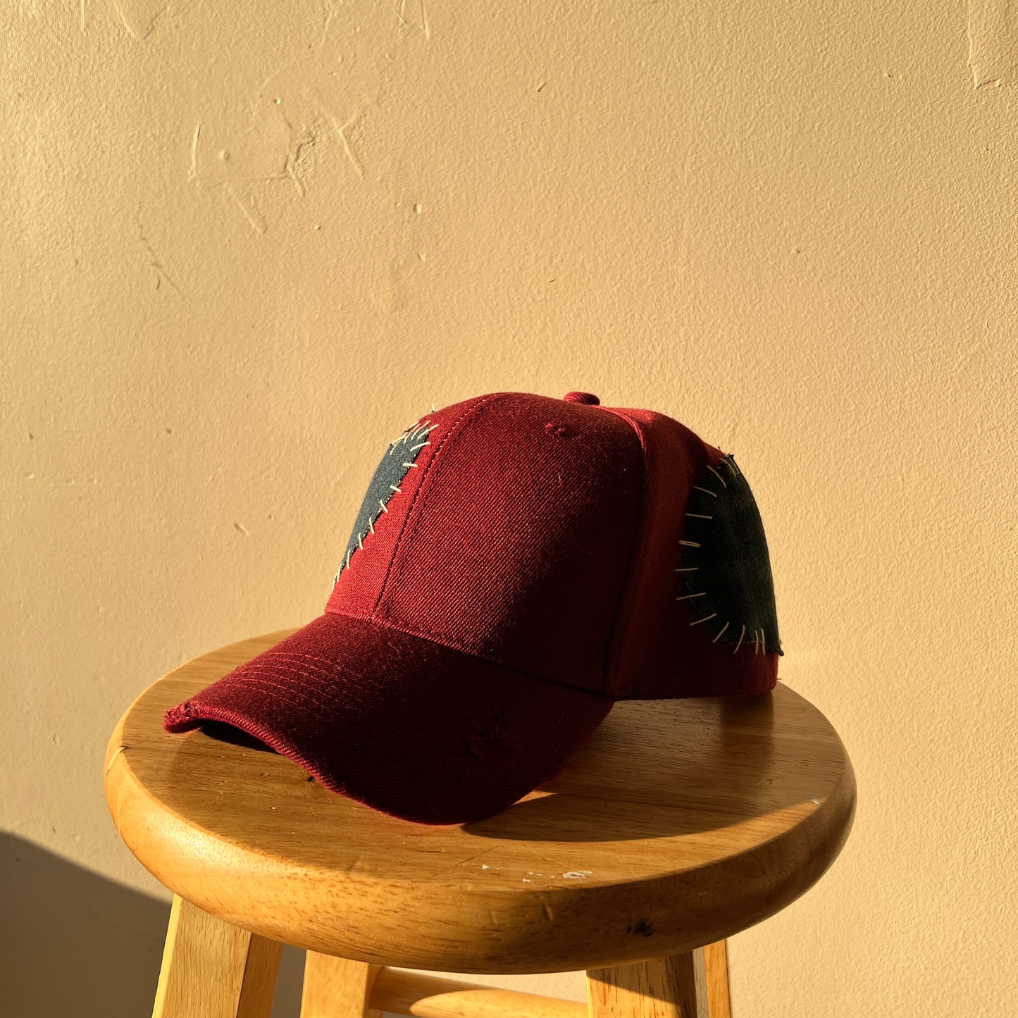 Burgundy Patchwork Hat