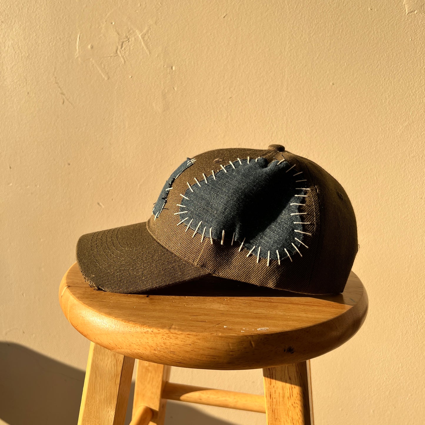 Army Green Patchwork Hat