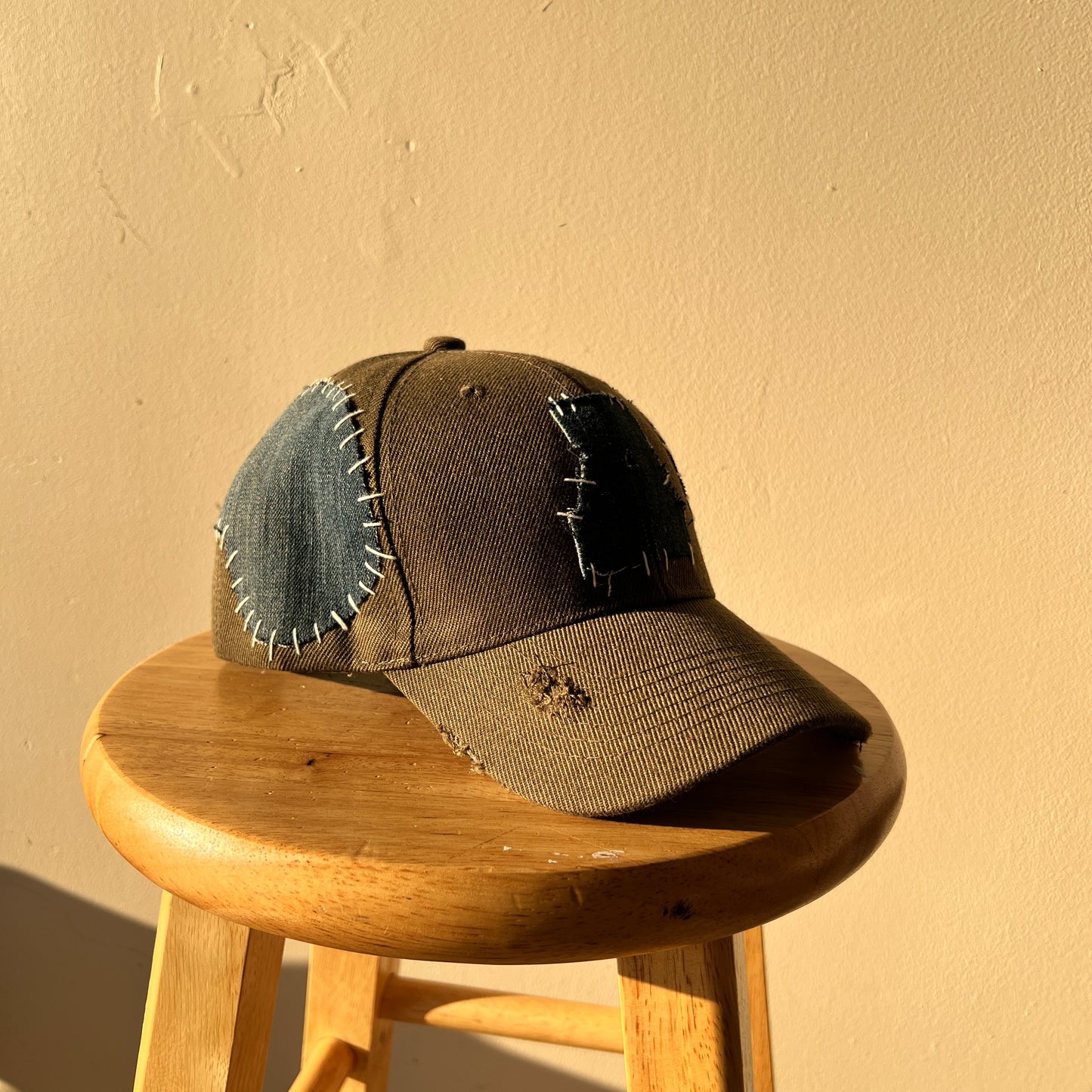 Army Green Patchwork Hat