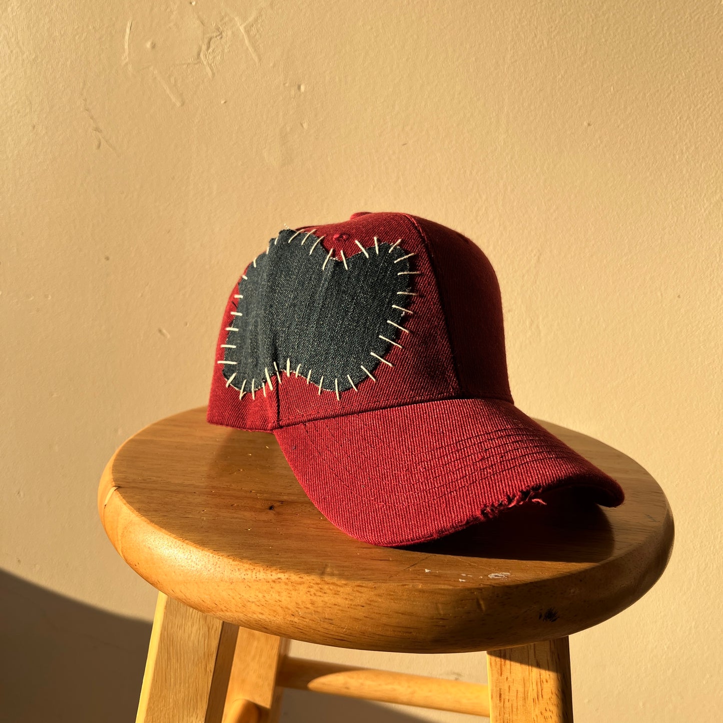 Burgundy Patchwork Hat