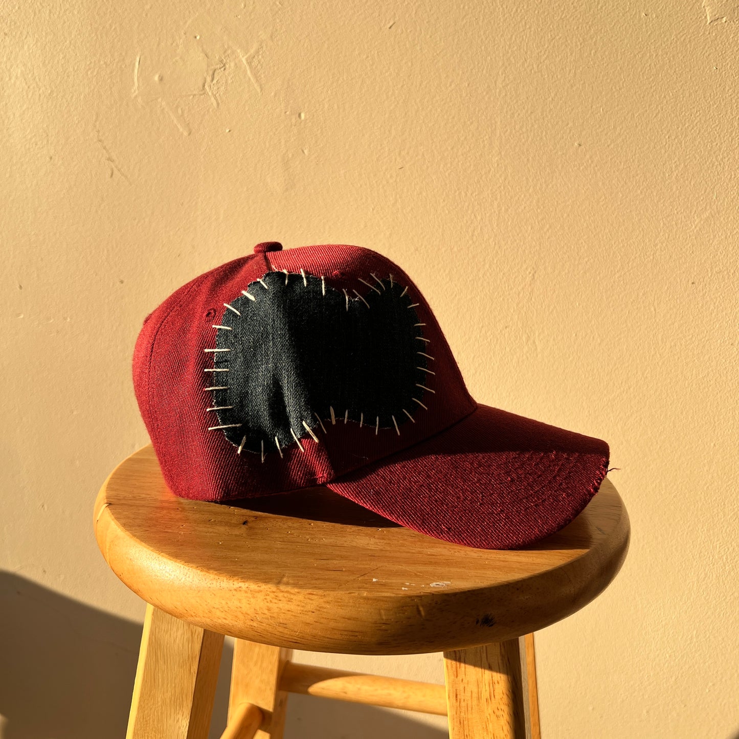 Burgundy Patchwork Hat